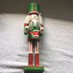 Sparkly glitter Wooden Nutcracker Drummer Christmas